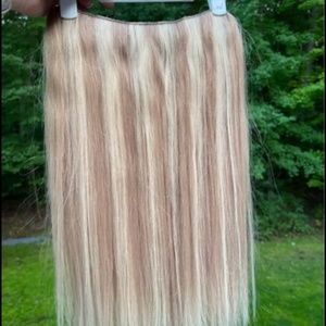 Real human hair extensions- halo by Hidden Crown